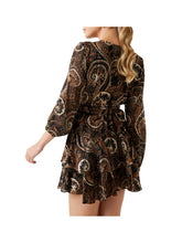 GUESS 2 USCITA Vestito Mini Fit E Flare Paisley Guess - Marrone Multi Marrone